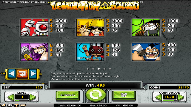 Бонусная игра Demolition Squad 9