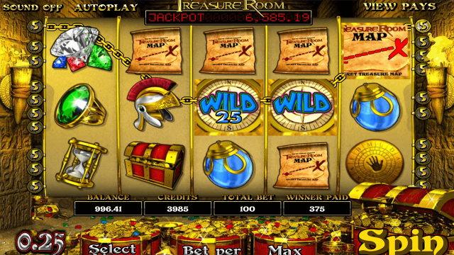 Игровой интерфейс Treasure Room 9