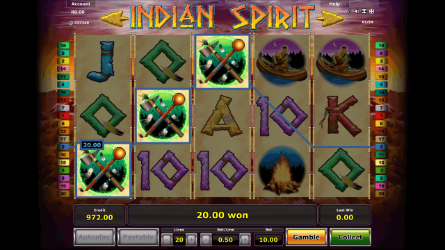 Игровой интерфейс Indian Spirit 4