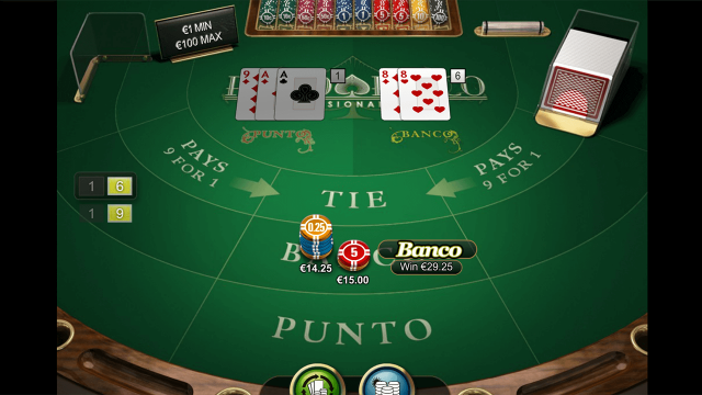 Бонусная игра Punto Banco Professional Series 3