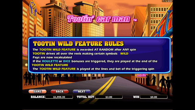 Характеристики слота Tootin' Car Man 3