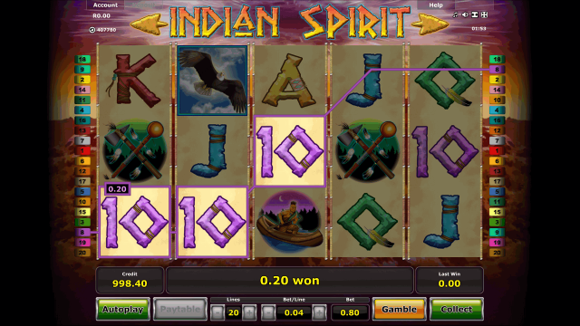 Игровой интерфейс Indian Spirit 2